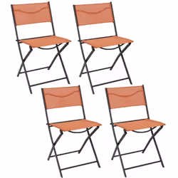 Lot de 4 Chaises pliantes d'extérieur Elba