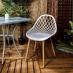 Toilinux L702471 chaise d'extérieur Blanc - Vue supplémentaire 5