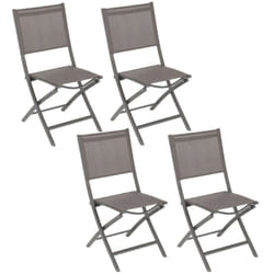 Toilinux L511804 chaise d'extérieur Marron, Gris