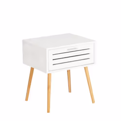 Toilinux L399556 Table de nuit et table de chevet Blanc