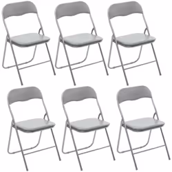 Pratique et colorée, ce lot de 6 chaises sera idéal pour les tablées à rallonge. Une fois utilisé, il vous suffira de les rep ...