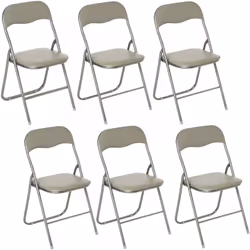 Pratique et colorée, ce lot de 6 chaises sera idéal pour les tablées à rallonge. Une fois utilisé, il vous suffira de les rep ...