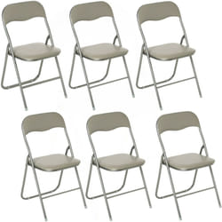 Lot de 6 Chaises pliantes en PVC