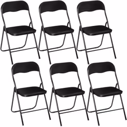 Pratique et colorée, ce lot de 6 chaises sera idéal pour les tablées à rallonge. Une fois utilisé, il vous suffira de les rep ...