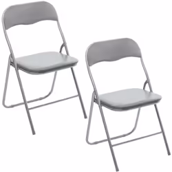 Pratique et colorée, ce lot de 2 chaises sera idéal pour les tablées à rallonge. Une fois utilisé, il vous suffira de les rep ...