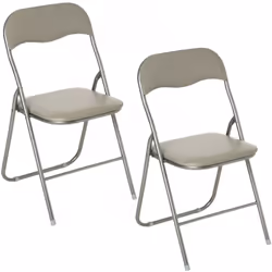 Pratique et colorée, ce lot de 2 chaises sera idéal pour les tablées à rallonge. Une fois utilisé, il vous suffira de les rep ...