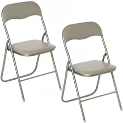 Lot de 2 Chaises pliantes en pvc