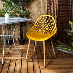 Toilinux L702476 chaise d'extérieur Jaune