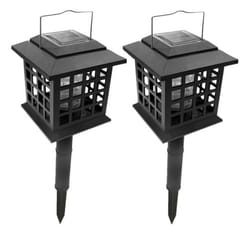 Lot de 2 Lampes LED solaires à planter - Anti-moustique - Noir