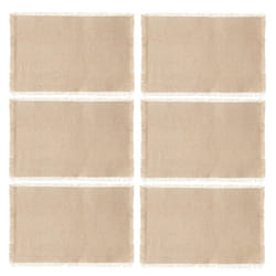 Toilinux L514630 set de table Beige 6 pièce(s)