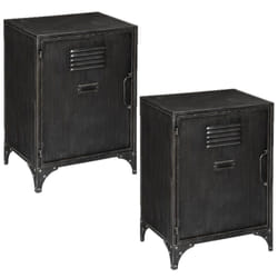 Lot de 2 Tables de chevet 1 porte Sevin - Gris anthracite