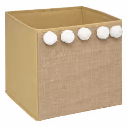 Toilinux L514803 Boîte de rangement Marron, Blanc
