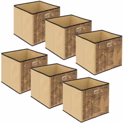 Boîtes idéales pour agrémenter vos meubles de rangement. FICHE TECHNIQUE - Lot de 6 Boîtes de rangement. - Quantité : 6 boite ...