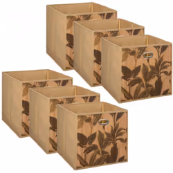 Boîtes idéales pour agrémenter vos meubles de rangement. FICHE TECHNIQUE - Lot de 6 Boîtes de rangement. - Quantité : 6 boite ...