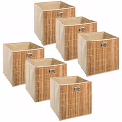 Boîtes idéales pour agrémenter vos meubles de rangement. FICHE TECHNIQUE - Lot de 6 Boîtes de rangement. - Quantité : 6 boite ...