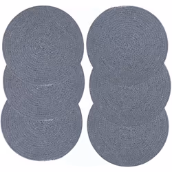 Donnez du caractère à votre table tout en la protégeant des salissures grâce à ce lot de 6 Sets de table tressés en coton. So ...