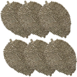 Lot de 6 sets de table feuille en roseau