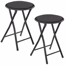 Lot de 2 Tabourets pliants avec effet velours
