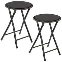 Lot de 2 Tabourets pliants avec effet velours