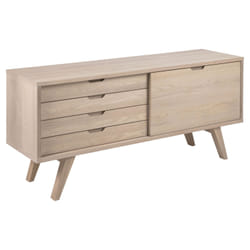 Buffet en panneaux de particules avec 4 tiroirs et 1 porte coulissante - Beige