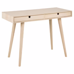 Bureau en panneau de particules avec 2 tiroirs - Beige