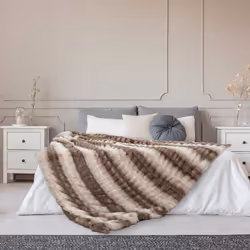 Toilinux 702546 plaid Beige, Marron
