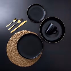 Toilinux 702589 assiette Noir 18 pièce(s)