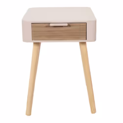 Toilinux 702611 Table de nuit et table de chevet Rose