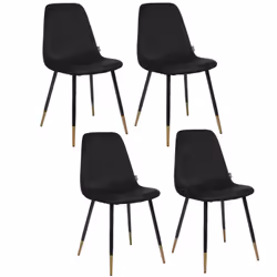 Lot de 4 Chaises design velours Tyka