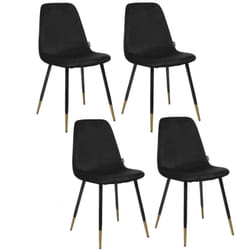 Lot de 4 Chaises design velours Tyka