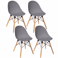 Lot de 4 Chaises Ezra en Polypropylène