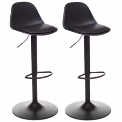 Lot de 2 Chaises de bar Aiko en polypropylène ajustable