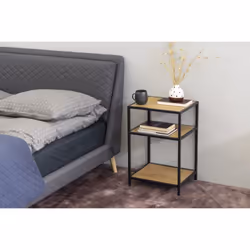 Toilinux 200229 Table de nuit et table de chevet Beige, Noir