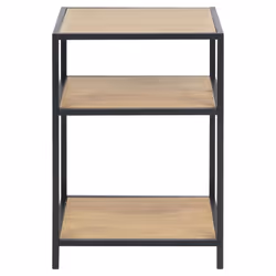 Toilinux 200229 Table de nuit et table de chevet Beige, Noir