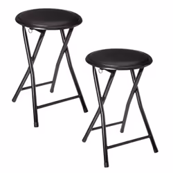 Lot de 2 Tabourets pliants en PVC