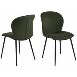 Lot de 2 chaises de salle à manger Lina - Velours côtelé