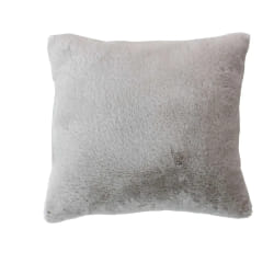 tolinux - Coussin AZURA imitation fourrure 2 tons - Gris