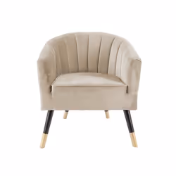 Fauteuil 1 place en polyester effet velours