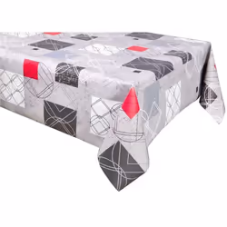Habitable - Nappe en toile cirée rectangulaire Moma - 140 x 250 cm - Gris