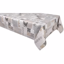 Habitable - Nappe en toile cirée rectangulaire Baco - 140 x 200 cm - Taupe