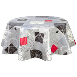Habitable - Nappe en toile cirée ronde Moma - Diam. 150 cm - Gris
