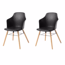 Lot de 2 chaises Niels - Noir