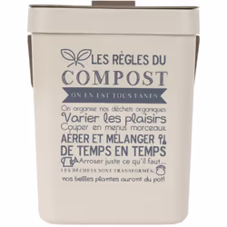 Favorisez le compostage écologique dans votre cuisine avec notre poubelle de compostage en plastique de 5 litres. L'accroche  ...