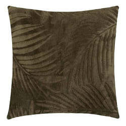 Atmosphera - Coussin flanelle Astatula - 40 x 40 cm - Kaki