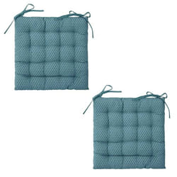 Atmosphera - Lot de 2 Galettes de chaise Otto - 38 x 38 cm. - Bleu