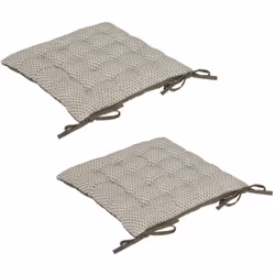 Couvrez vos plus belles chaises avec cette galette de chaise à nouer. FICHE TECHNIQUE - 2 Galettes de chaise matelassée en co ...