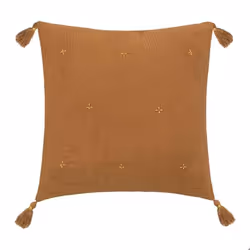 Atmosphera - Coussin de chaise brodé rectangulaire Starke - 40 x 40 cm - Cannelle