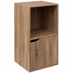 Etagère 2 cases Mix n'modul 1 porte - Marron