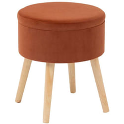 Atmosphera - Tabouret coffre en velours