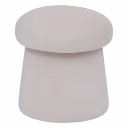 Pouf Champignon en velours - Ivoire
